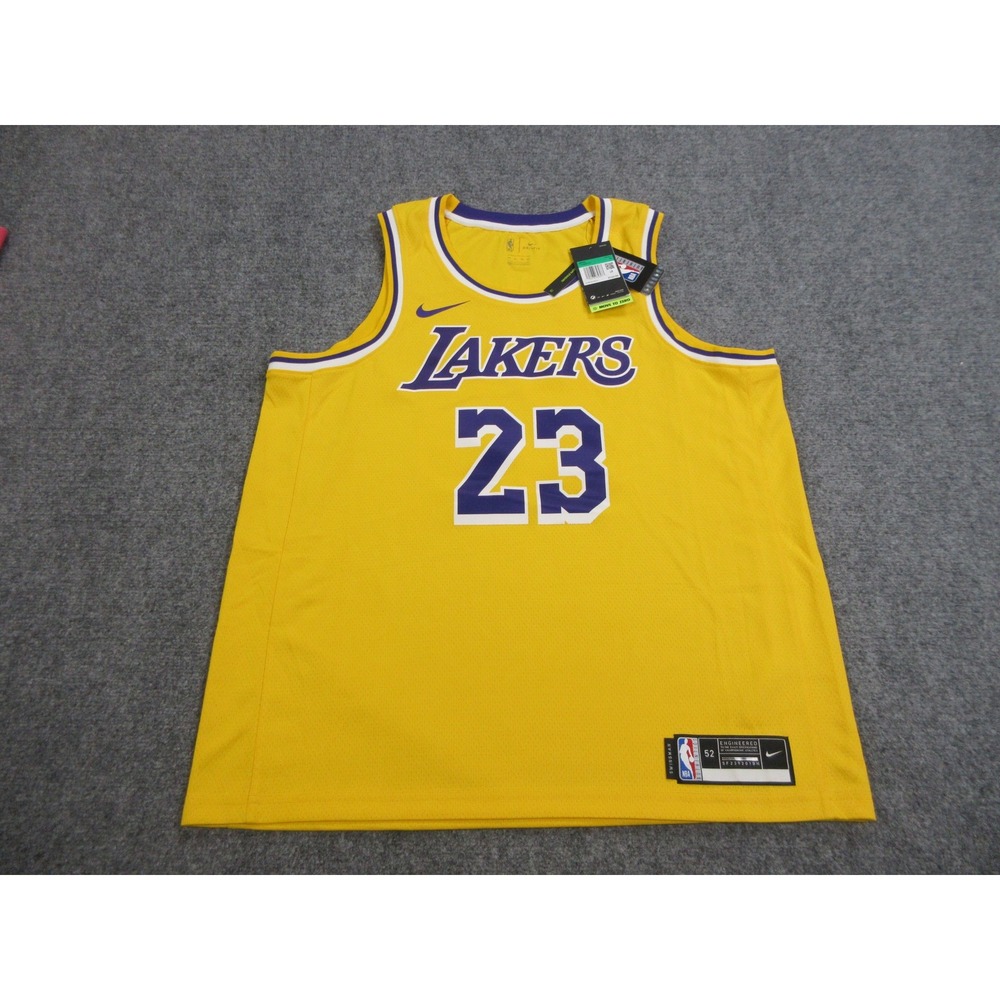 Los Angeles Lakers Jersey Mens XL 52 NBA Basketball LeBron James Nike Swingman